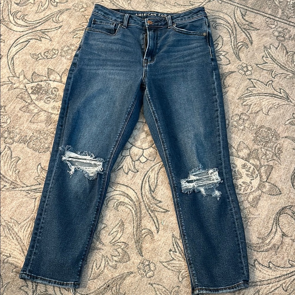 American Eagle Outfitters Blue Skinny Jeans Distressed
